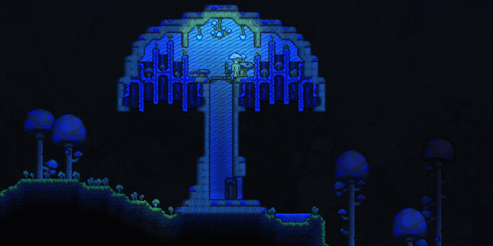 1088x752 Mushroom House : Terraria