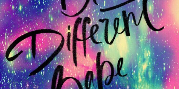 750x1334 Be Different Babe Quote Hipster Galaxy Wallpaper I created for the