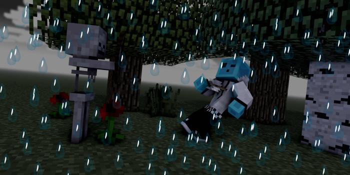 5120x2160 Slime In The Rain - Wallpapers and art - Mine-imator forums