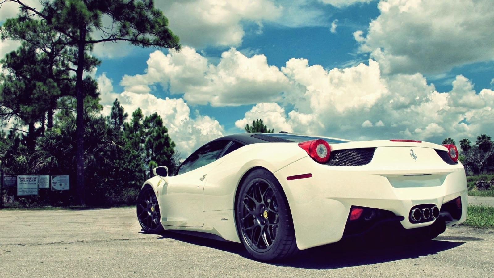 1920x1080 White Ferrari Car Wallpaper 45127 1920x1080px