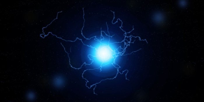 1244x700 Abstract blue outer space dark stars lens flare electricity darkness