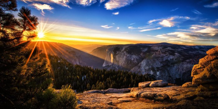 1920x1080 Magnificent Mountain Sunset Hdr HD Desktop Background wallpaper free