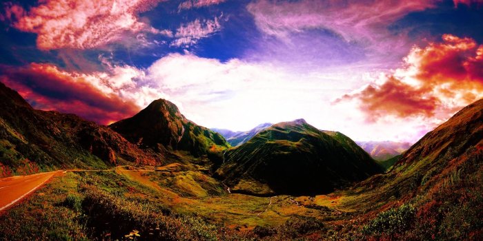 1920x1200 Mountain sunset wallpaper Gallery