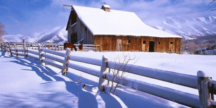 1920x1080 Winter Barn Wallpaper Barn in winter wallpaper | Barns and Churches