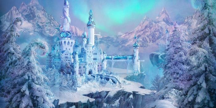 1600x900 Snowy Ice Castle | Google Chrome Themes Designed By Lois Sclafani in