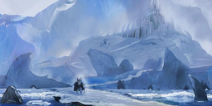 1200x666 Dreamy Fantasy Ice Mountain Castle Artwork Wallpaper | Wallpaper Gallery