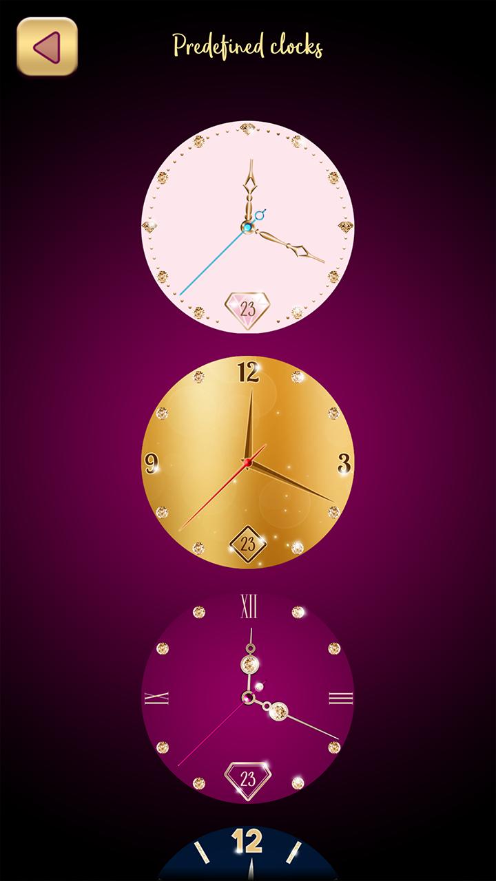 720x1280 Gold Diamond Moving Clock Wallpaper for Android - APK Download