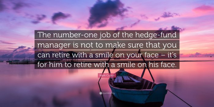 3840x2160 Mark Cuban Quote: “The number-one job of the hedge-fund manager is