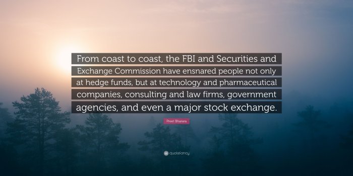 3840x2160 Preet Bharara Quote: “From coast to coast, the FBI and Securities