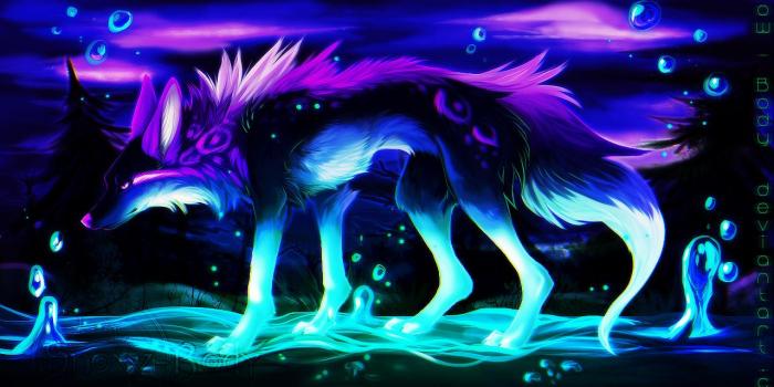 1280x763 Neon Wolf Wallpapers