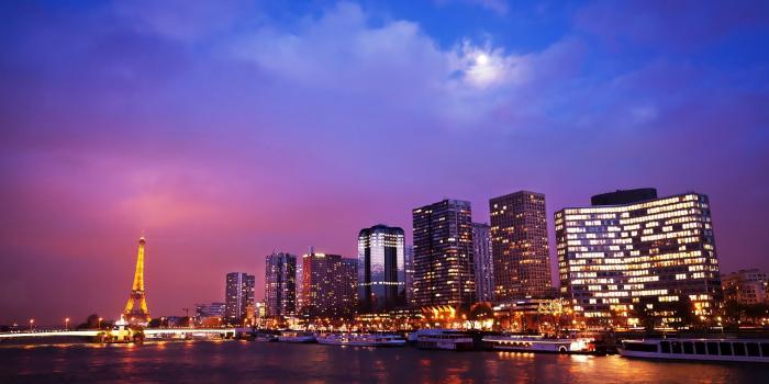 1920x1080 Seines Twilight River View Nature Rivers Sunsets Lights Paris Winter