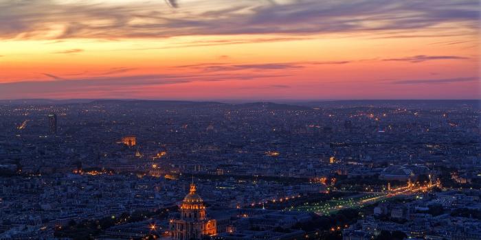 1920x1200 3335225 Paris, Top view, Panorama, City, Sky, Sunset wallpaper and