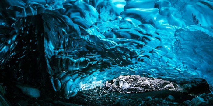 1280x720 Wallpaper Mendenhall Glacier, Ice cave, 4K, Photography, #9487