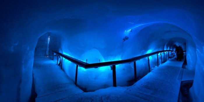 1920x1110 path, ice cave :: Wallpapers