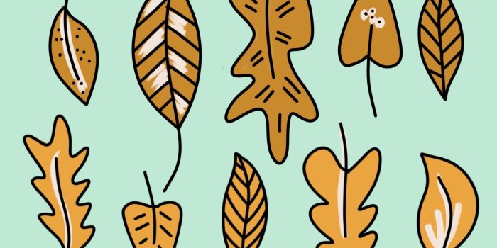 1500x3000 Fall phone wallpaper + doodles! :)