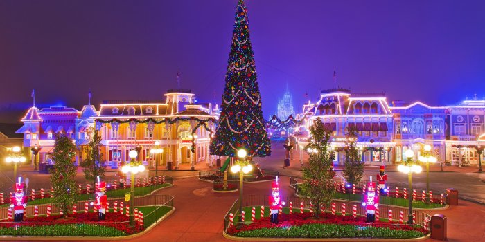 2560x1440 Image Anaheim California Disneyland USA Christmas HDRI New 2560x1440
