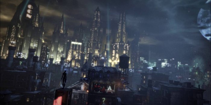 1280x720 Gotham City / Arkham City Rooftops (Batman) - Background Ambience