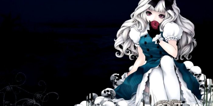 1353x819 Anime Gothic Girl Wallpaper Hd Desktop | Wallpapers Beautiful