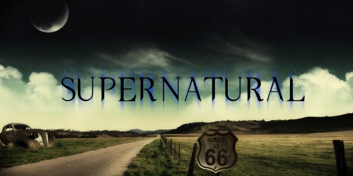 2560x1440 Supernatural Logo Desktop Background