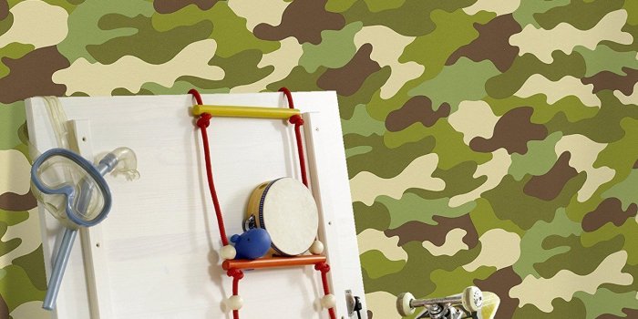 1500x1500 10M Roll Of Army Camouflage Camo Wallpaper Kids Bedroom Wallpaper