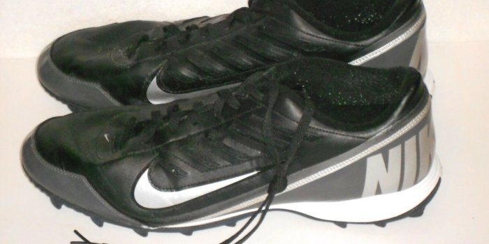 1600x1200 NIKE Land Shark Sneakers Shoes Mens Football Cleats Size 16 Black Silver