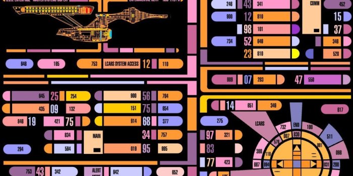 1024x768 Star Trek The Next Generation's LCARS UI | concept ui
