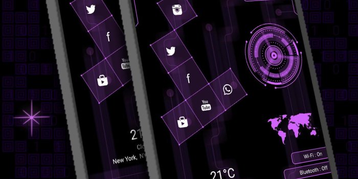 1167x1699 Hi-tech Square Launcher 2019 - Next Generation UI for Android - APK