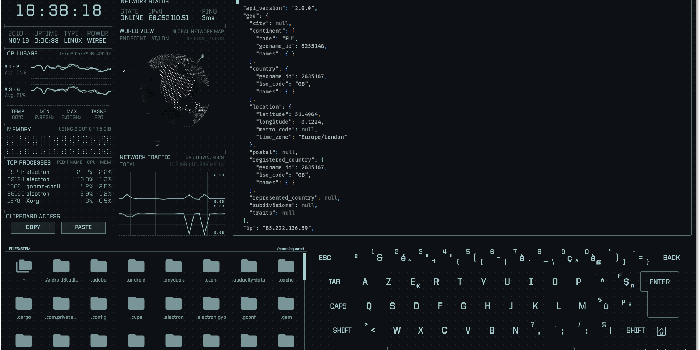 1934x1094 A science-fiction-inspired desktop UI for your Lin/Win/Mac system