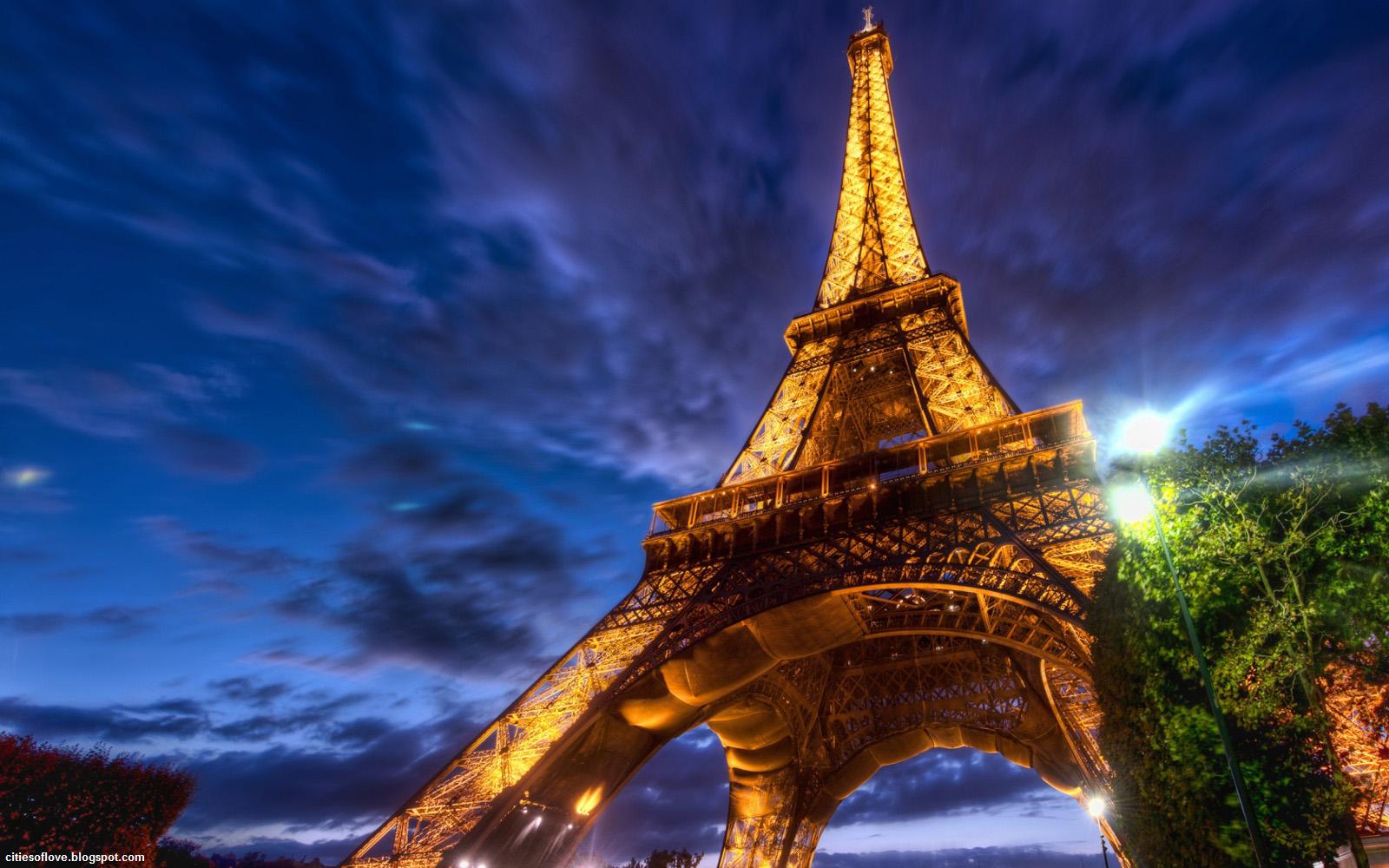 1600x1000 Paris Eiffel Tower At Night The Beautiful French Iron Lady France Hd