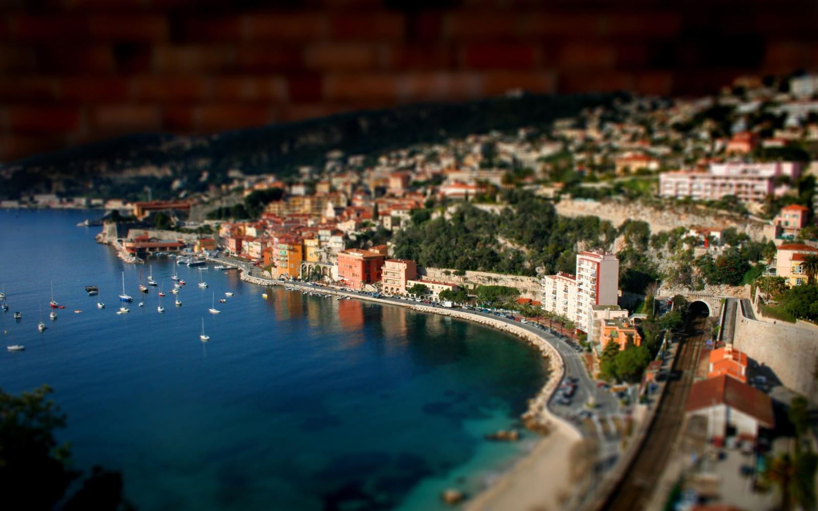 2560x1600 Nice France Seaside Tilt Shift Miniature Photography Desktop Wallpaper