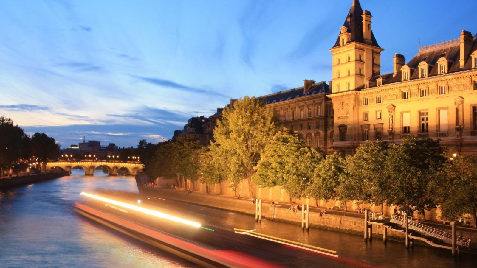1920x1080 Seine Tag wallpapers: Beautiful Seine River Paris Lights City Dusk