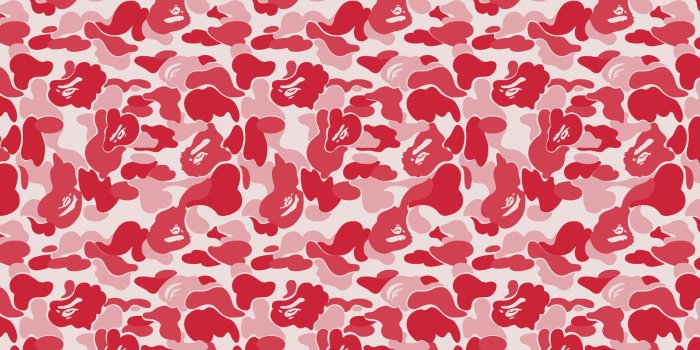 1920x1080 White ad red camouflage, bathing ape, pink background HD wallpaper