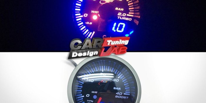 1024x768 1) 52mm JDM Boost Turbo Gauge Meter Warning Smoke Lens White Amber