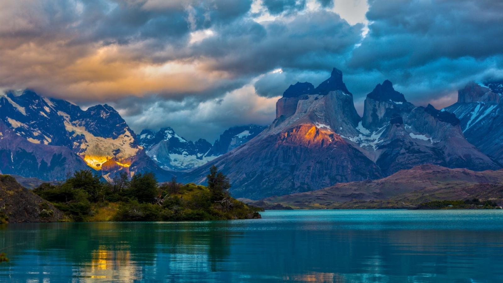 1920x1080 Download Wallpaper 1920x1080 Landscape, Argentina, Mountain, Lake