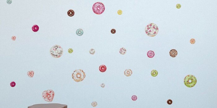 930x930 Bread Donut Fridge Decal Cartoon Wall Art DIY Color Vinyl Wall