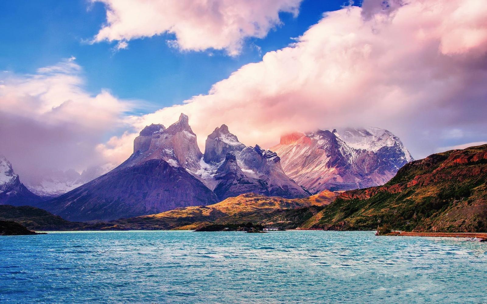 1920x1200 HD wallpaper: South America, Chile, Patagonia, Andes mountains, lake