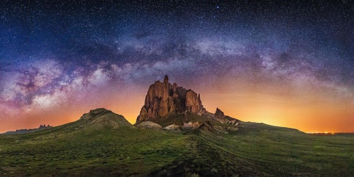 2048x796 2912691 nature photography landscape milky way starry night rock