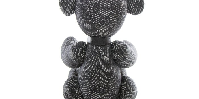 1600x1200 Authentic Gucci Monogram Stuffed Teddy Bear Navy Blue