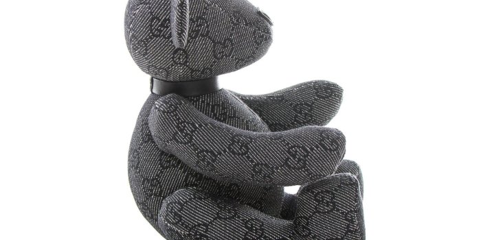 1600x1200 Authentic Gucci Monogram Stuffed Teddy Bear Navy Blue