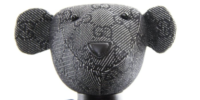 1600x1200 Authentic Gucci Monogram Stuffed Teddy Bear Navy Blue