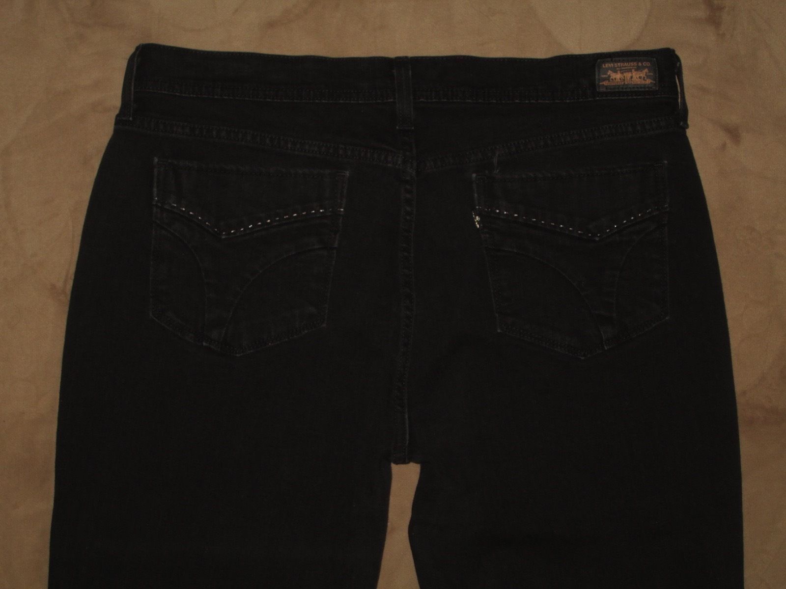 1600x1200 18.06 | Levis 505 Size 12 S/C Straight Leg Dark Black Stretch Denim