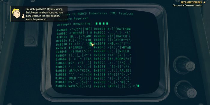 2560x1440 Fallout 76 terminal hacking: upgrading your hacking skill | Rock