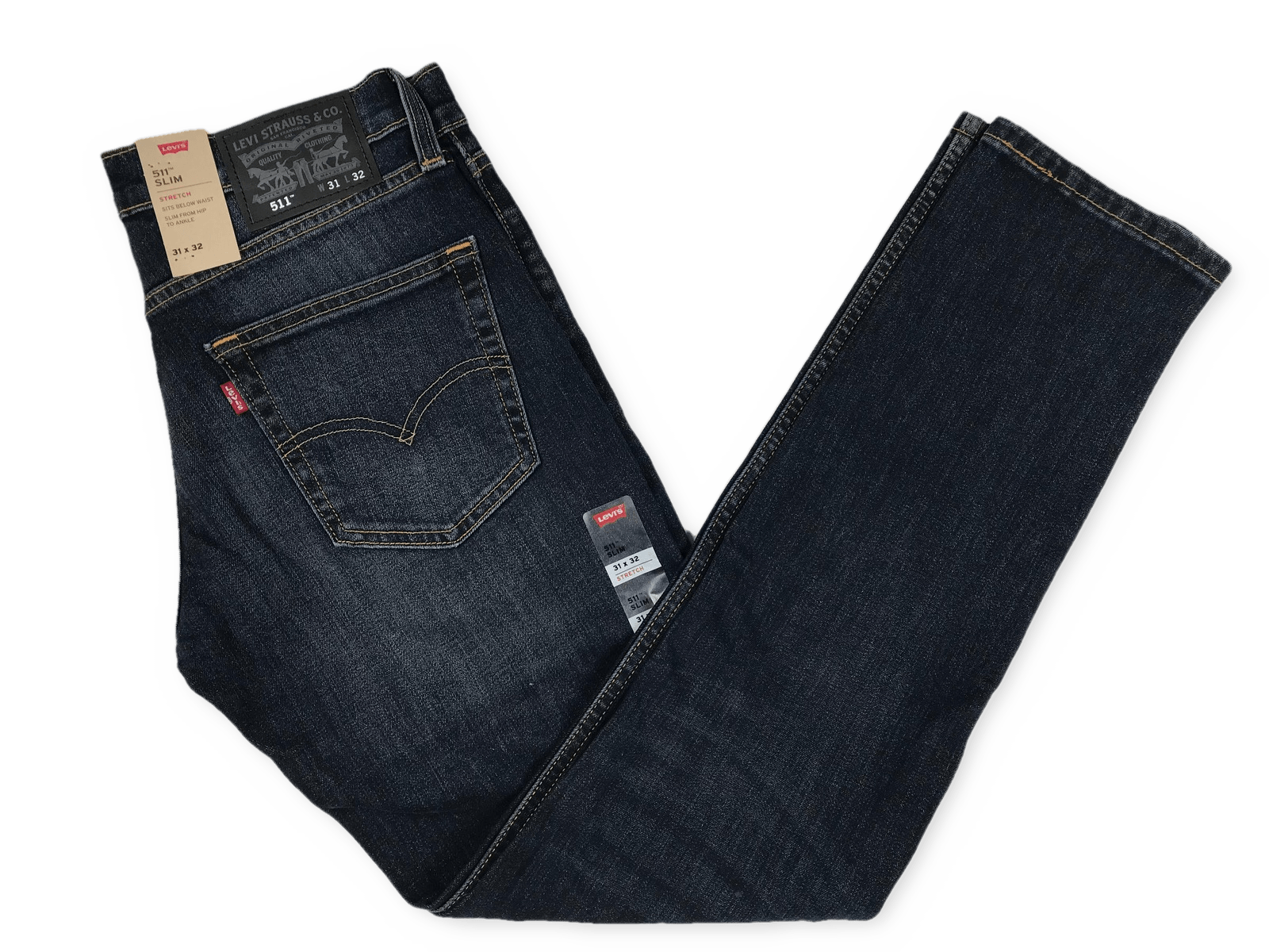 1600x1200 Details about Men's Levi's Slim Fit 511 Blue Jeans Size 31 X 32 Stretch  Dark Wash Pants New