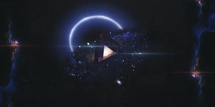 1920x1080 Black and white digital wallpaper, Andromeda, space, flares, Void HD