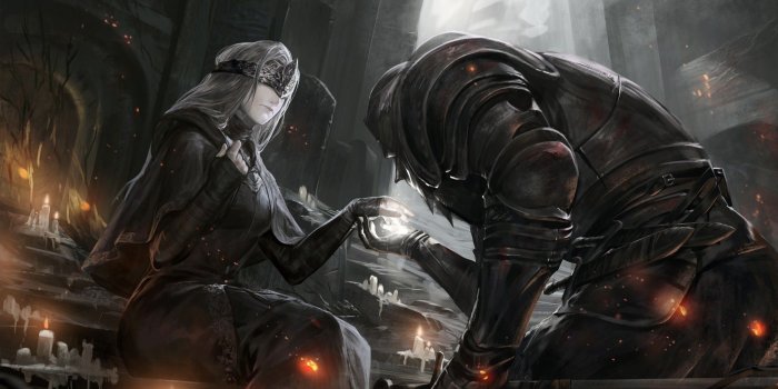 1920x1080 Download 1920x1080 Dark Souls, Artwork, Woman, Knight Wallpapers for
