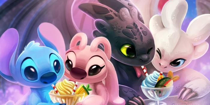 1095x730 Stitch And Angel Drawing at PaintingValley.com | Explore collection