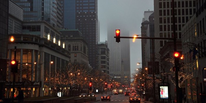 1280x760 Wallpapers Chicago city USA Roads Street Street lights Cities