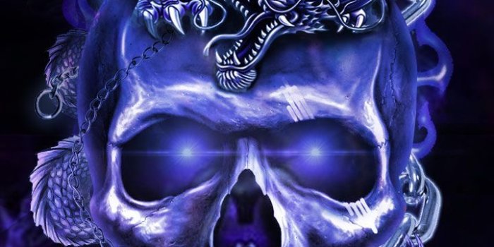 720x1280 Metallic skull art for your mobile wallpaper. Creepy or cool? would