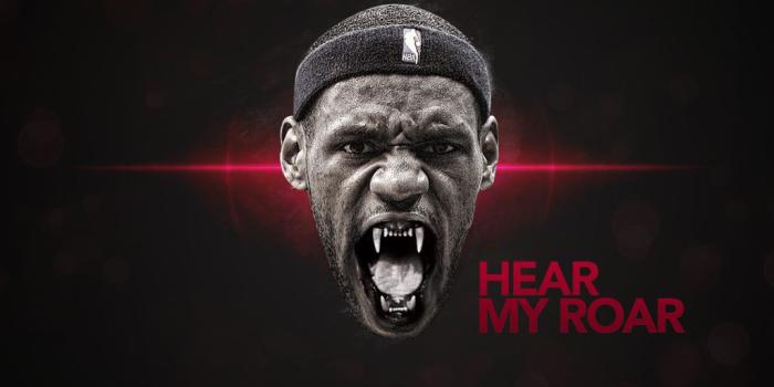 1024x768 LeBron James “Hear My Roar” 2012 Championship Wallpaper | Posterizes
