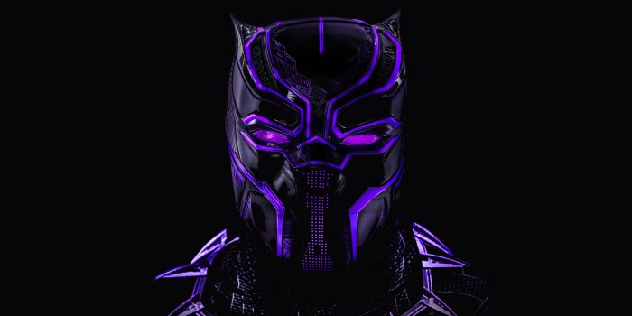 3840x2400 Download 3840x2400 wallpaper black panther, superhero, dark, glowing